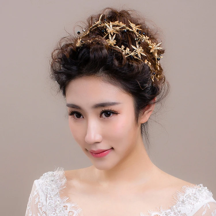 New Handmade Luxurious Black Rhinestone Bridal Tiara ...