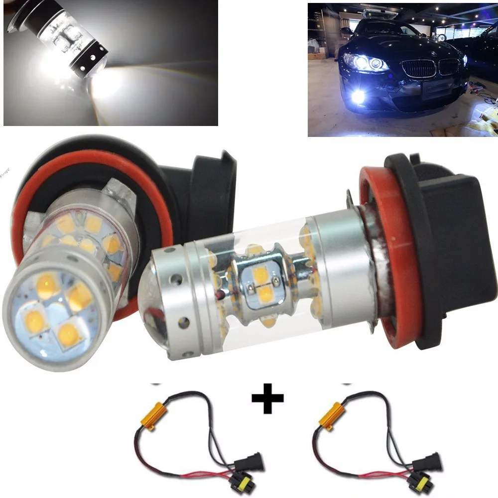 New H11 H8 Canbus 140W LED White 28SMD Projector Fog Driving DRL Light