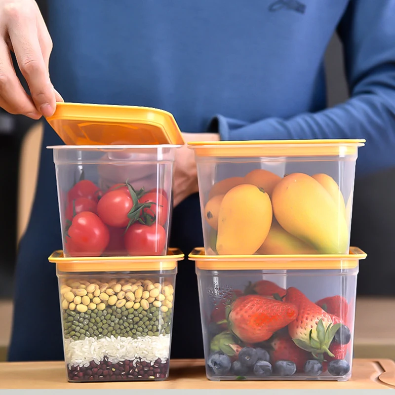Кухонный холодильник пластиковый ящик для хранения с ручкой контейнер для еды прозрачный хранение яиц рыба фрукты свежий органайзер для холодильника