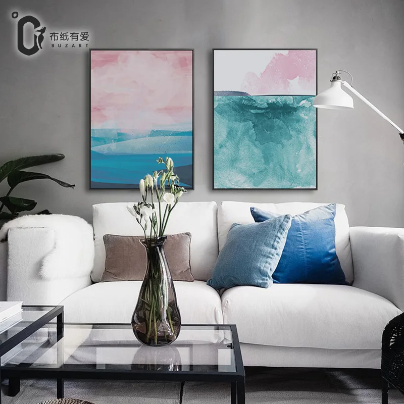 

Blue sea in my canvas art paintings for living room HD Print nordic style No frame