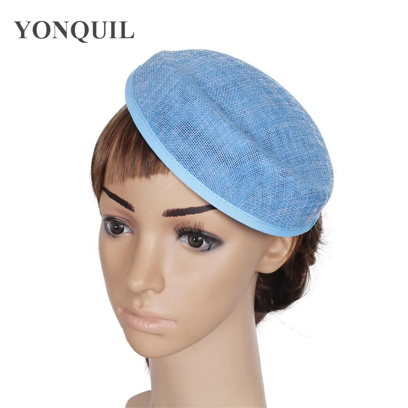 Charming Imitation sinamay LIGHT BLUE Fascinator Base 19CM pillbox hat New hairwear material