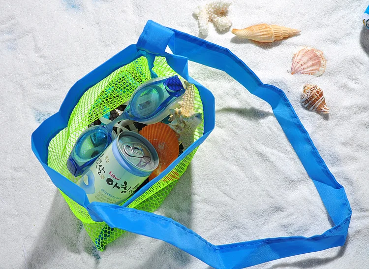 Лето 2019, Детские сетчатые сумки для хранения на море, пляжные игрушки для песка, водные развлечения, спортивная одежда для ванной