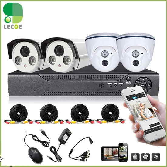 4CH CCTV DVR System HDMI HD 1200TVL Night Vision Analog Surveillance