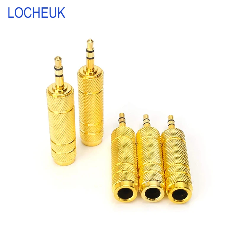 

6.5mm Socket Female Jack to 3.5mm Plug Male Stereo Audio Adapter Jack Converter Microphone Audio Earphone Headphones AUX Cable
