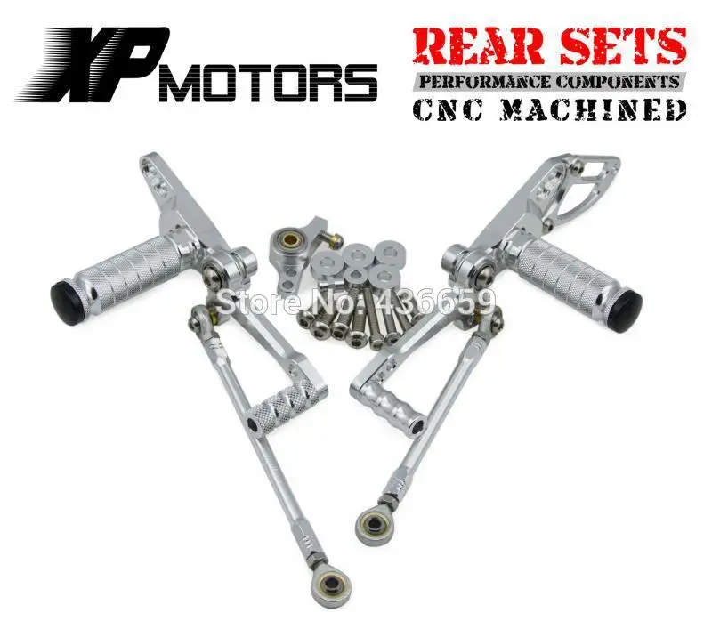 

Motorcycle Adjustable Foot Peg Racing Foot Control Rear Set For Ducati StreetFighter S 1098 2009 2010 2011 2012 2013 Silver