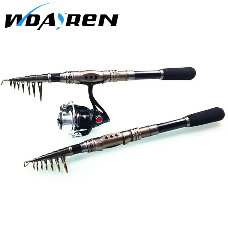 

Black Hawk Carbon Fiber Telescopic Fishing Rod 1.8m 2.1M 2.4M 2.7M 3.0M 3.3M Spinning Rod Saltwater Fishing Travel Rod FA-300