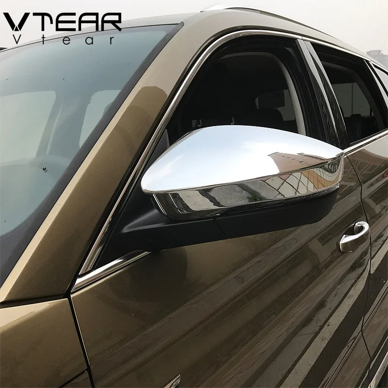

Vtear For Skoda Kodiaq rear view mirror cover rearview chrome Exterior body car-styling Chromium Styling trim Accessories 17-19
