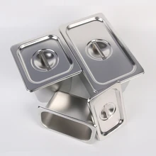 GZZT 6pcs/lot 1/6 Stainless Steel Pan Commercial Pans Plates For Cafeteria Restaurant Vegetable Meat Food Plates With Pan Lids 100 200l kit for distillation stainless steel column with copper bubble plates