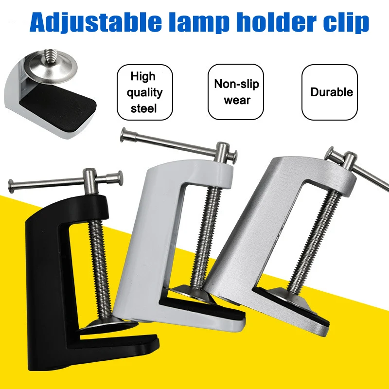 

Newest Stainless Steel Hose Fixed Base Clamp Holder for Swing Arm Desk Table Lamp