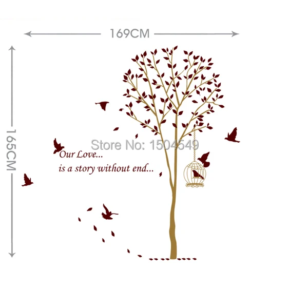 140*185 см большие коричневые Наклейки на стены с семейным деревом/DIY Декоративные модные наклейки на стены/виниловые наклейки/Прямая поставка