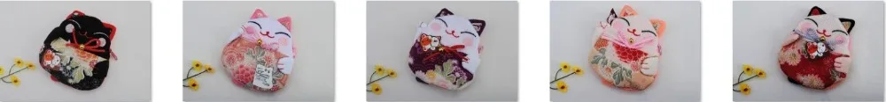 8 шт. японский стиль Lucky cat Кошельки для монет нулевой кошелек японское кимоно из ткани