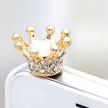 Кристальная корона, 3,5 мм, защита от пыли, заглушка для наушников, заглушка для iPhone 6, samsung, htc