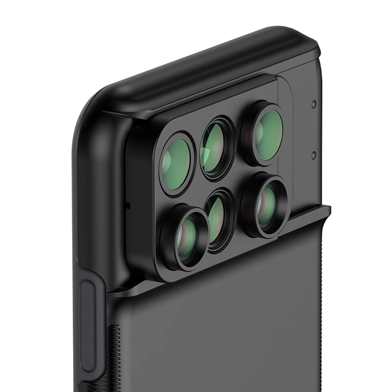 Pholes чехол для телефона с двойным объективом камеры для телефона Xs 6 в 1 Рыбий глаз широкоугольный макрообъектив с зумом