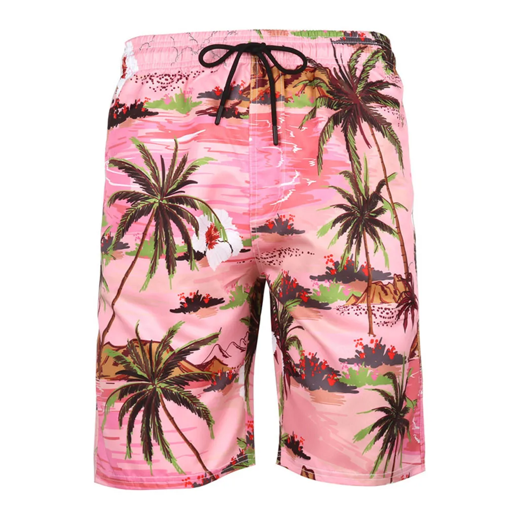 Hot Men's Boardshorts Print Red Surf Bandage Beach Shorts Swim Wear Sport Trunks Pants Summer Male Swimming Baechwaer Swimwear | Спорт и