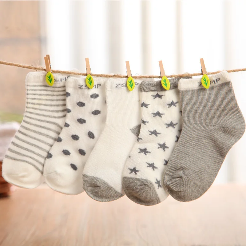 10 шт. = 5 пар г. брендовые хлопковые носки для маленьких девочек модные носки для мальчиков meias infantil YS8565 - Цвет: c