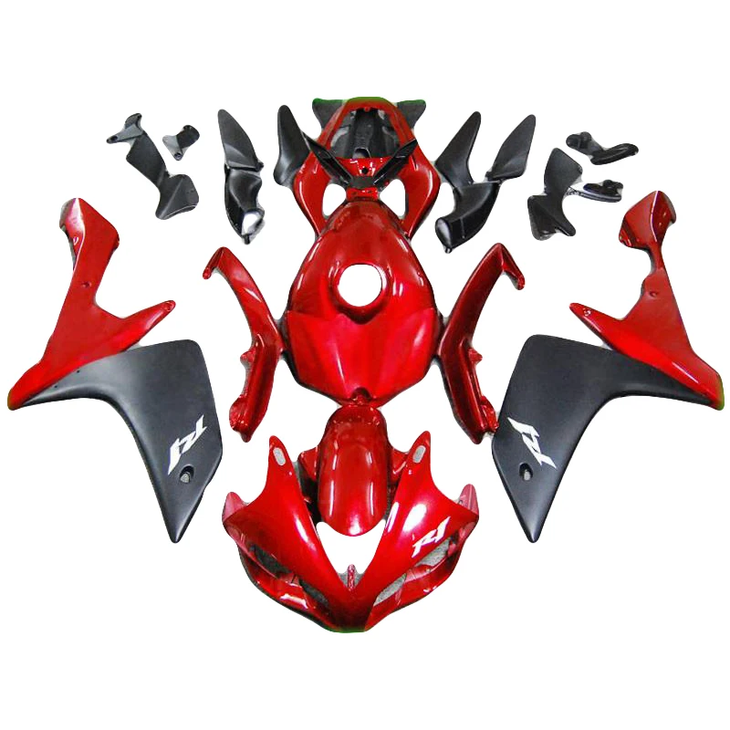Красный матовый черный комплект обтекателей для YAMAHA YZF R1 Обтекатели 2007 2008 07 08