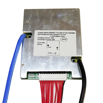 

13S 48V 40A Lipo/LiMn2O4/LiCoO2 battery BMS For 13S 48V 20Ah-40Ah Li-ion battery pack With the balance function
