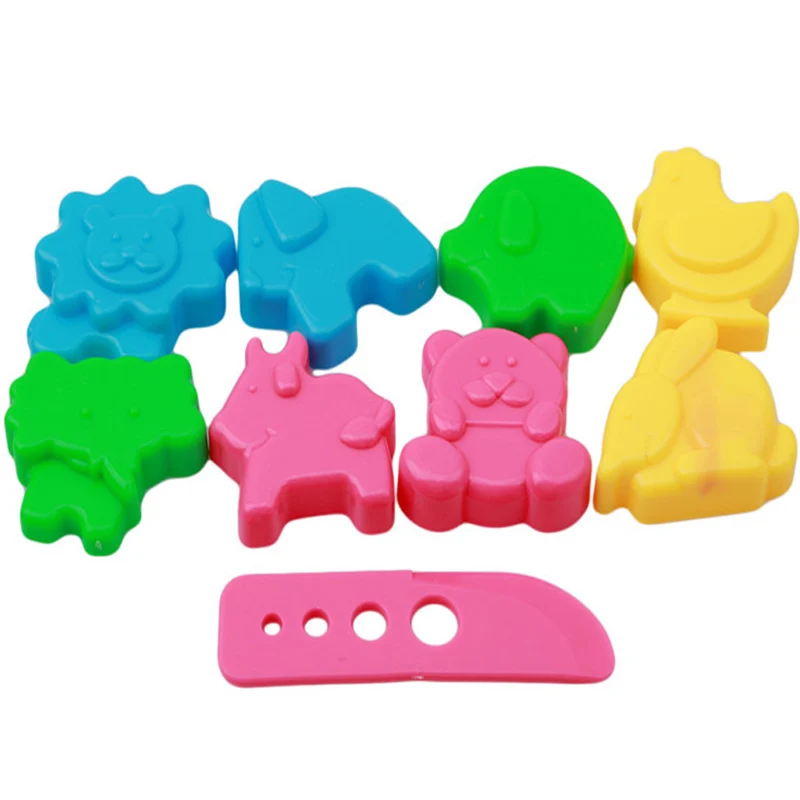 

9pcs Muti-shape Space Mold Sand Castle Playdough Tools Plasticine Molds Play Tool Set Kit For Kids Gift Magic Color Random