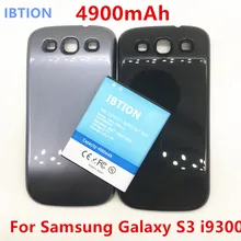 IBTION 4900 мАч Расширенная батарея+ задняя крышка для samsung Galaxy S3 III GT i9300 батарея GT-i9300 батарея