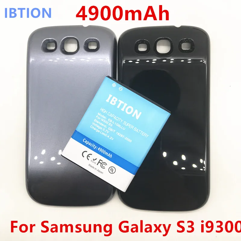 IBTION 4900 мАч Расширенная батарея + задняя крышка для samsung Galaxy S3 III GT i9300 батарея|extended