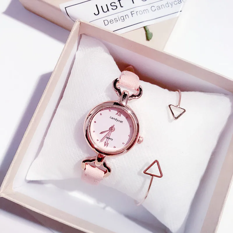 

Sakura Powder Quartz Watch Women Thin Belt Small and Exquisite Retro Girl Students Middle School Students Simple Fashion Watch