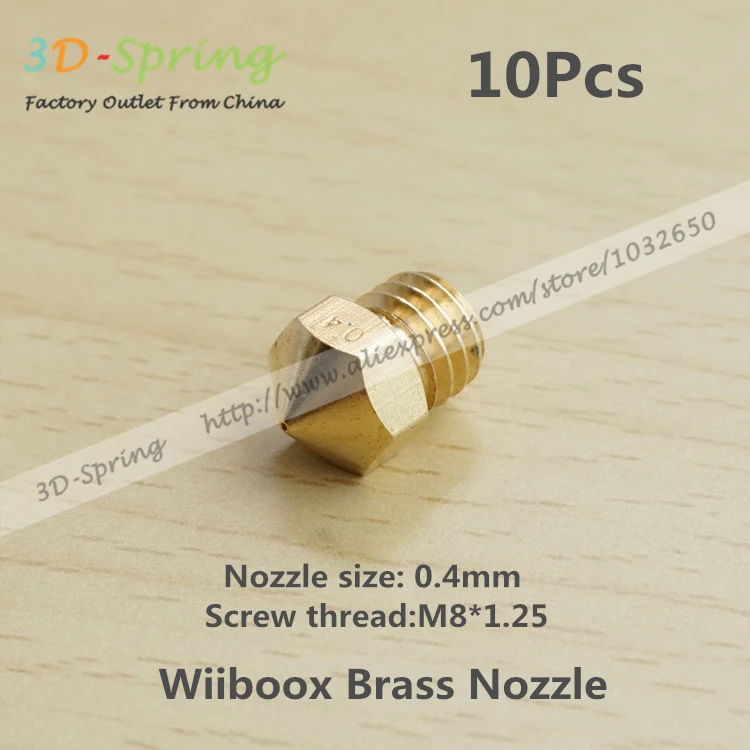 3D Printer Wiiboox Nozzle 0.4mm For Bore 4.1mm Screw thread M8*1.25 Print Head