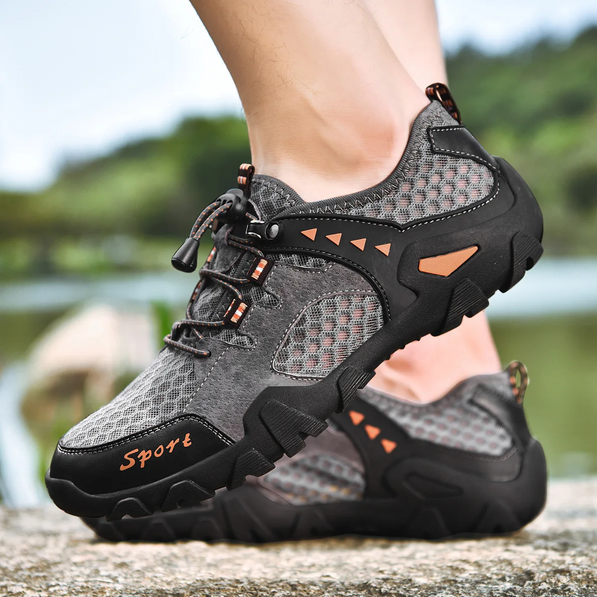 

Men's shoes summer breathable mesh casual shoes outdoor large size sports shoes