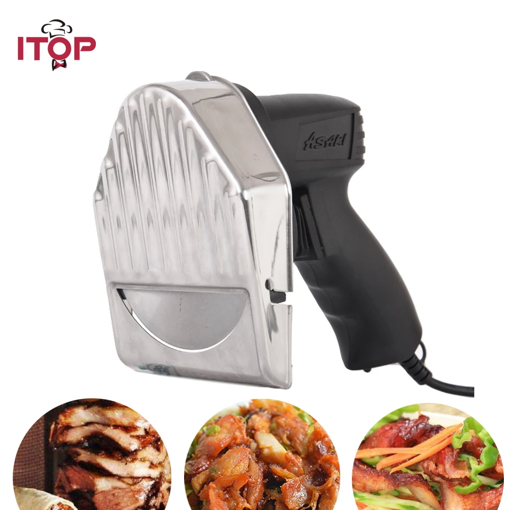 ITOP Kebab Slicer Kitchen Knife Doner Cutter Gyros Meat Cutting Shawarma Machine EU/US/UK Plug rolling knife circular kitchen cutter pizza wheel knife pastry cutter vegetable chopper meat slicer kitchen knife home kits