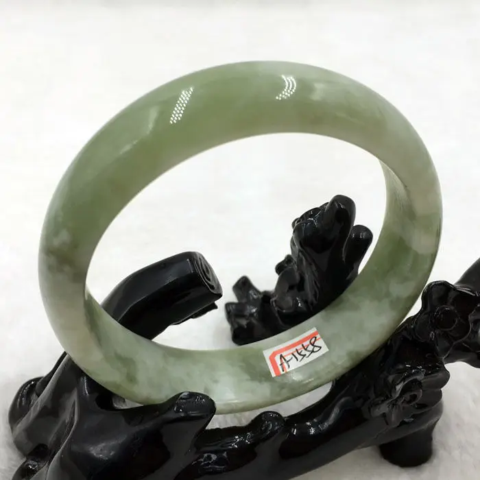 

Hot sell ->@@ A-1558 Chinese Beautiful Genuine Natural Green Jade Gems Bracelet Bangle 60mm NEW -Top quality free shipping