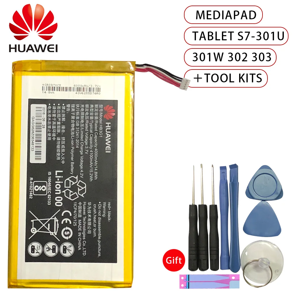 Hua Wei HB3G1 оригинальная запасная батарея для планшета Huawei MediaPad 7 Lite S7 301U 301W 302 303 701 931 Li