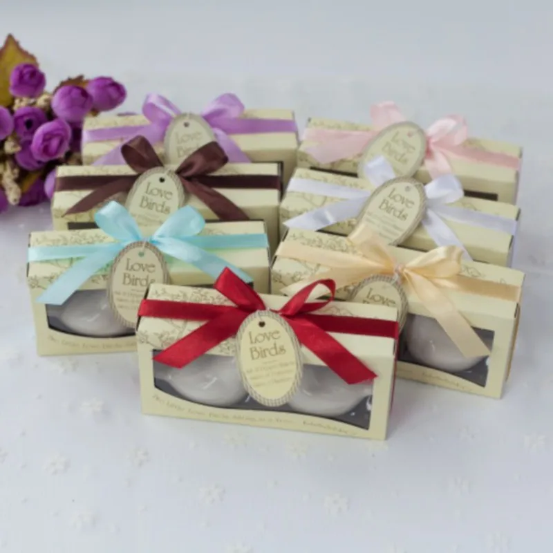 

(200pcs=100boxes/Lot)FREE SHIPPING+Ceramic Birds Salt and Pepper Shakers Wedding Baby Shower Favors Party Giveaway For Guest
