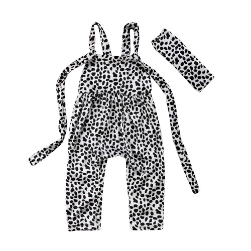 

2Pcs Newborn Kids Baby Boys Girl Milk Cows Print Romper Jumpsuit Toddler Girls Boy Summer Backless Rompers Summer Costume Set