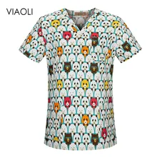 Дышащая СТОМАТОЛОГИЧЕСКАЯ ПОЛИКЛИНИКА с v-образным вырезом, топы с рисунком, костюмы врача для домашних животных, больничная форма медсестры, топы, медицинская Рабочая одежда