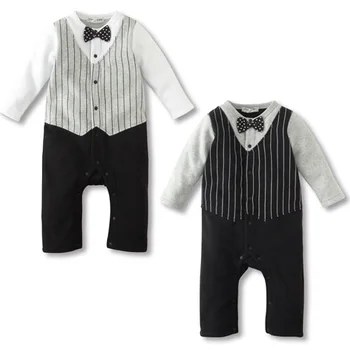 

2018 Baby Boys Clothes Autumn Baby Clothing Spring Baby Boy Rompers Gentleman Infant Jumpsuits Newborn Baby Clothes