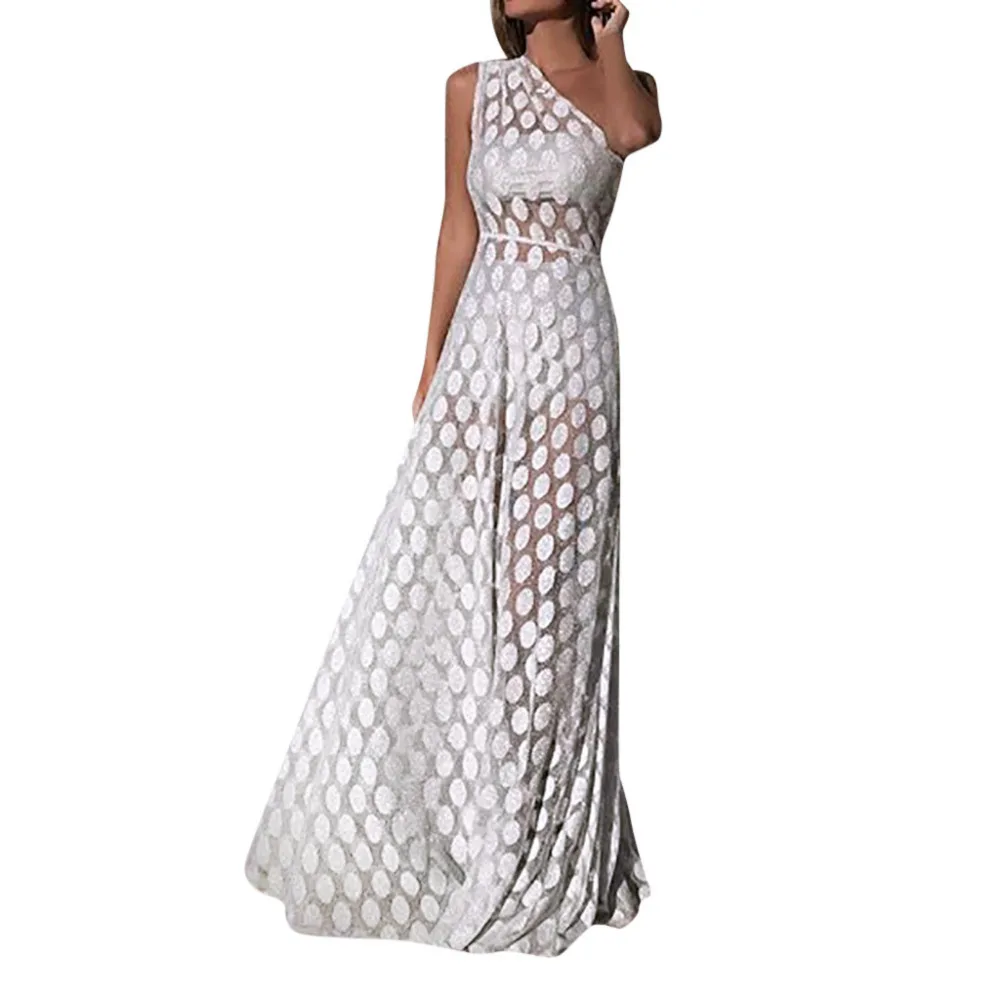

hot Dress Fashion Women lace Sling Cross Wedding V-Neck Elegant party Slim Hollow Casual Party Beach Wedding Solid Color#7
