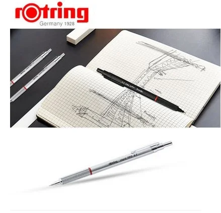 Rotring Rapid Pro металлический механический карандаш 2,0 мм/0,5 мм 0,7 мм черный/серебристый высококачественный автоматический карандаш для рисования