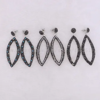 

5Pair fashion Rhinestone metal drop earrings fashion Dark earrings Wholesale dangle earrings Party jewelry Lady gift 2202
