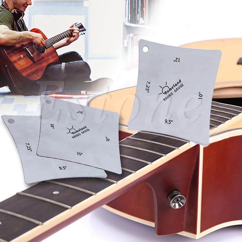 Комплект из 2 бас-гитары квадратные отверстия Радиус грифа измерения гитарный Мастер инструменты