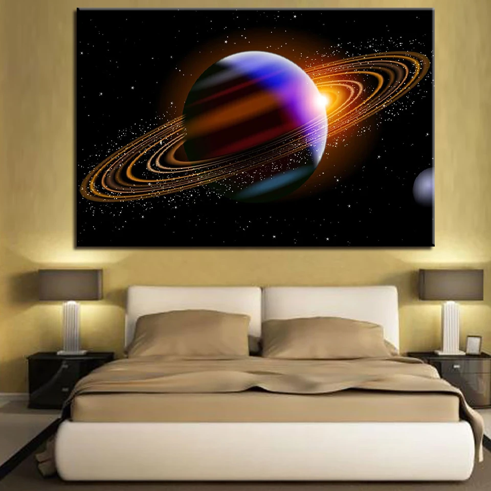 Canvas HD Prints Poster Home Decor Framework 1 Piece/Pcs Saturn