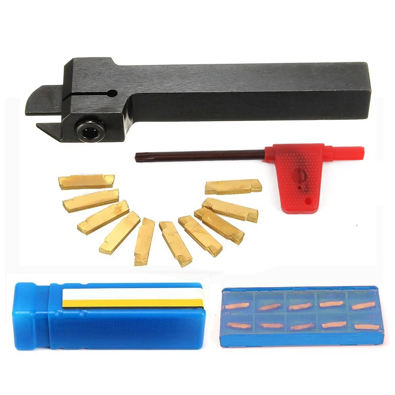 1 Set CNC Lathe Turning Tool MGEHR1212-2 Straight Shank Boring Bar + 10pcs MGMN200-G Carbide Inserts Durable Cutter
