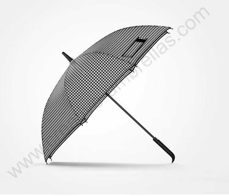 

112cm auto open antique anti-thunder fiberglass business windproof Swallow Gird umbrella waterpoof commercial check parasol