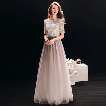 

Sequins Chinese Oriental Improved Party Wedding Female Cheongsam Bridesmaid Evening Dress Elegant Celebrity Banquet Dresses