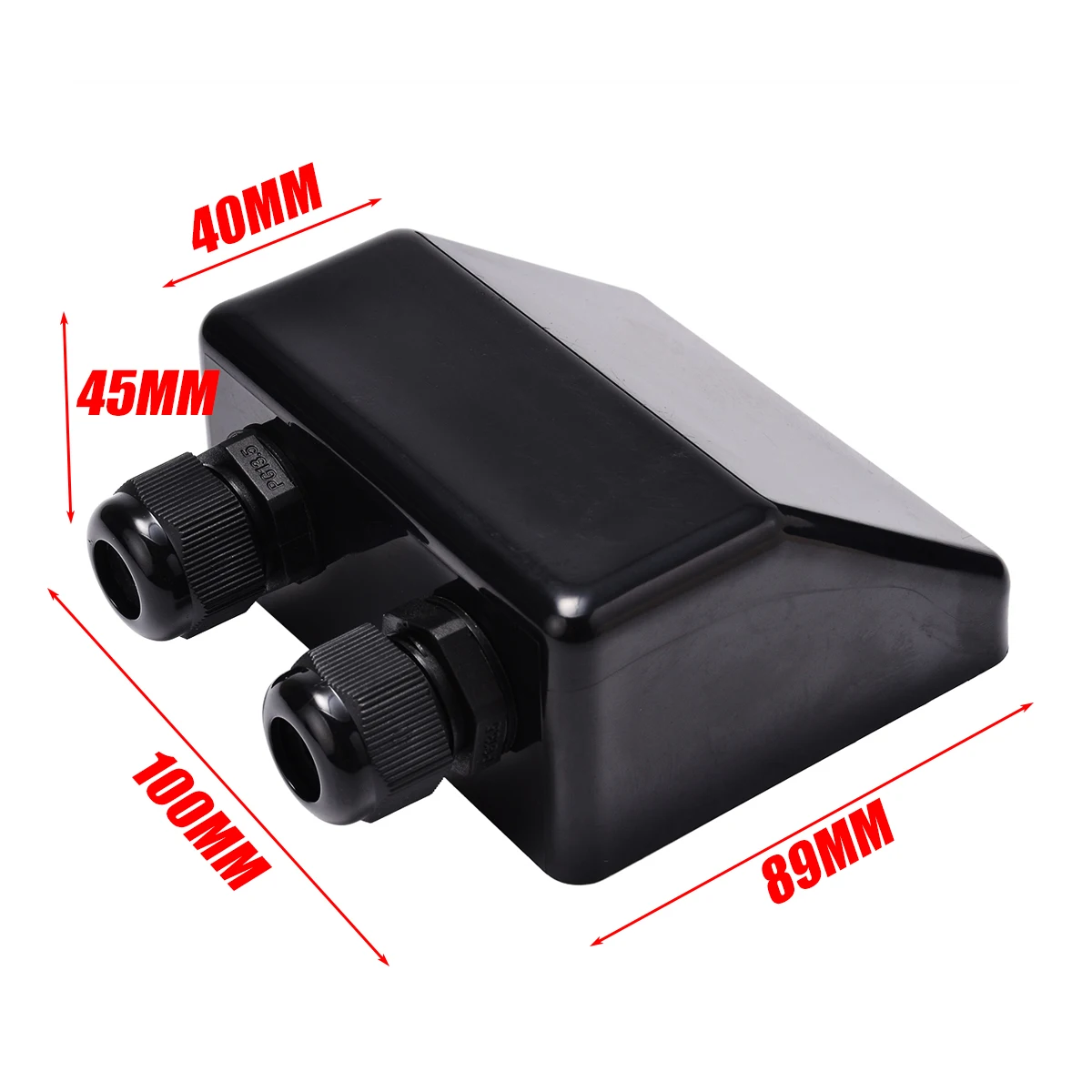 Black Roof Solar Panel Cable Entry Gland Box Waterproof Double Cable Gland For Caravan Boat
