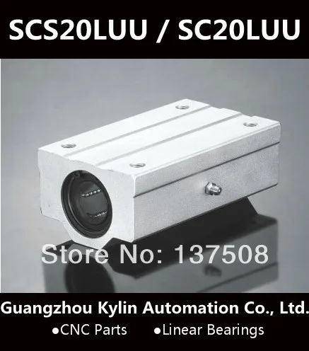 

Best Price! 2 pcs SCS20LUU / SC20LUU Linear Bearing 20 mm Linear Slide Block XYZ CNC SCL Series
