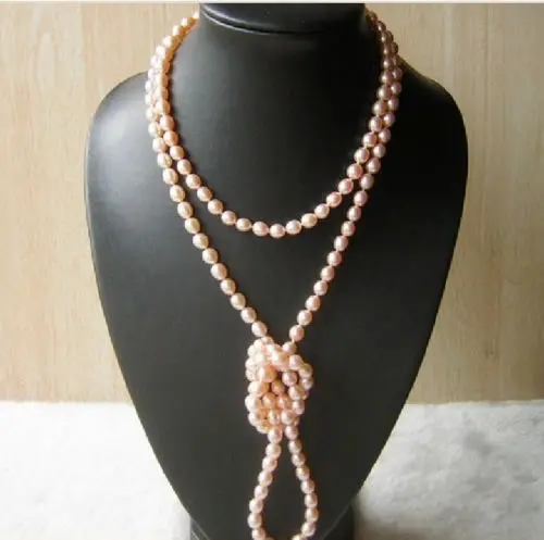 

Hot selling free shipping*******10-12mm Australian AAA+ south sea pink kasumi Baroque pearl necklace 49inch 14Kt