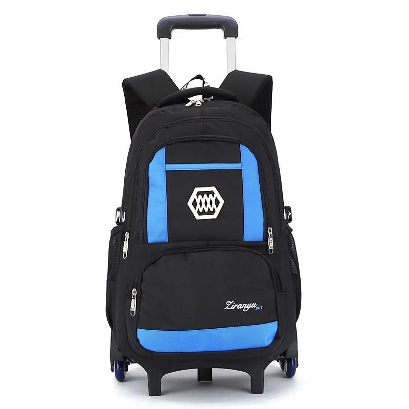 2/6 Wheels Boys Trolley backpack Wheeled School Bag children Travel