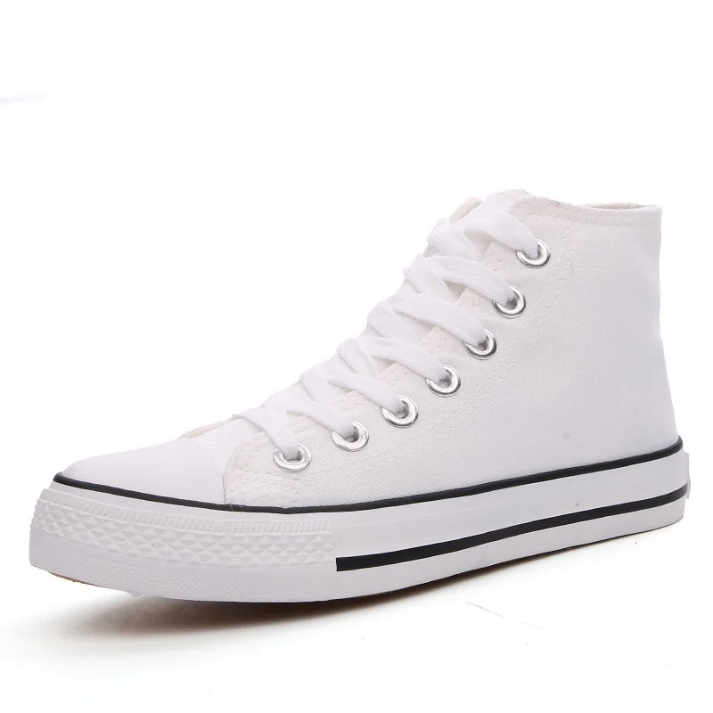 

2019 spring and summer fashion comfortable Korean men and women shoes new couple high canvas shoes casual shoes 35--44