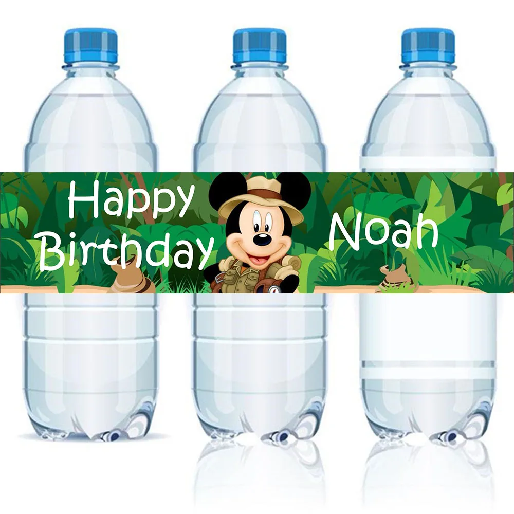 Personalized Mickey Gift Stickers Water Bottle Labels,Thank You Tags, Business Baby Shower Bridal Shower