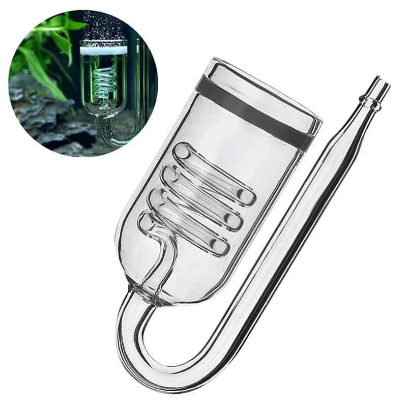

1 Pc Aquarium CO2 Diffuser Glass Tank Bubble Atomizer Reactor Solenoid Regulator Moss CO2 Atomizer for 60~300L Plants