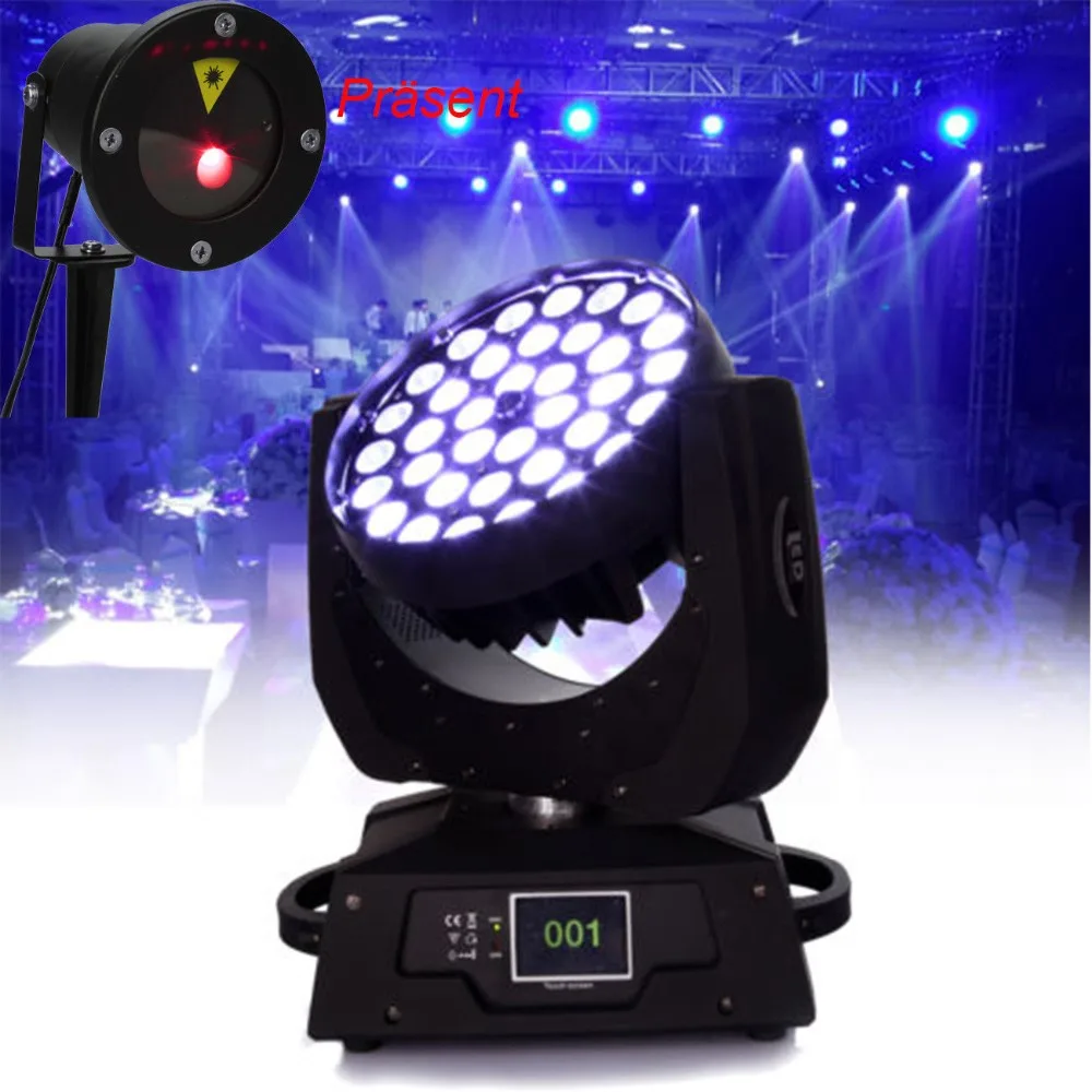 

2pcs 36x10W RGBW LED Zoom Moving Head Light Red Green Blue White LED DMX DJ Lighting Disco Lamp with Lawn lamp